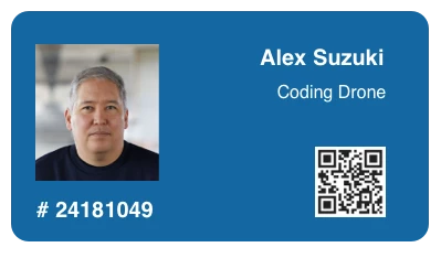 Badge with QR Code